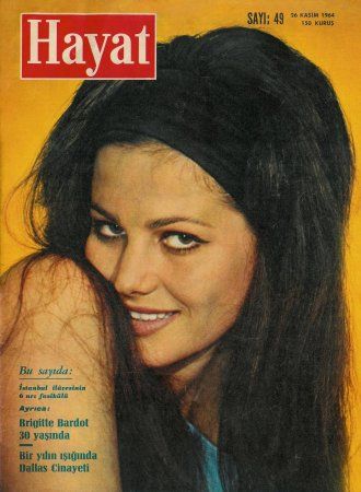 Claudia Cardinale, Hayat Magazine November 1964 Cover Photo - Turkey