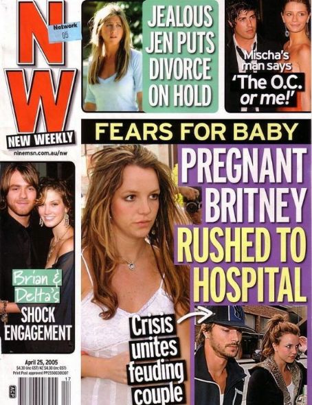 Britney Spears Jennifer Aniston Kevin Federline Mischa Barton Britney Spears And Kevin Federline New Weekly Magazine 25 April 2005 Cover Photo Australia