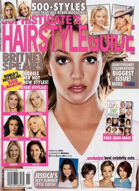Britney Spears, Sophisticate's Hairstyle Guide Magazine November 2001 ...