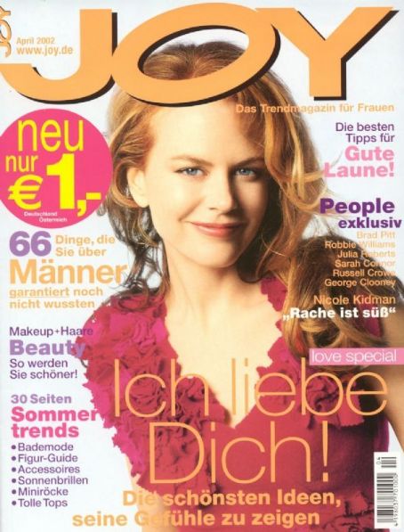 Nicole Kidman, Joy Magazine April 2002 Cover Photo - Germany