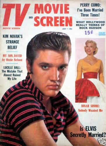 Elvis Presley, TV and Movie Screen Magazine July 1958 Cover Photo ...