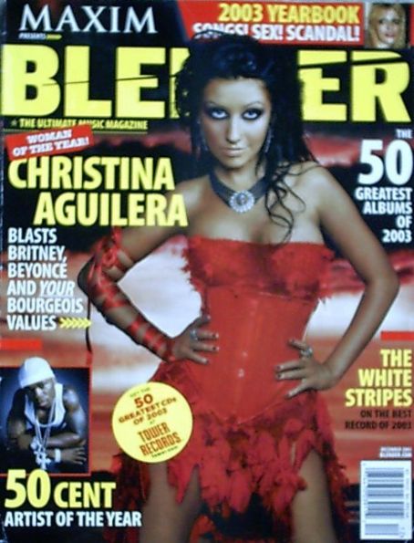 Christina Aguilera Blender Magazine December 2003 Cover Photo United States 