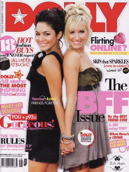 Ashley Tisdale, Vanessa Hudgens, Dolly Magazine 01 August 2008 Cover