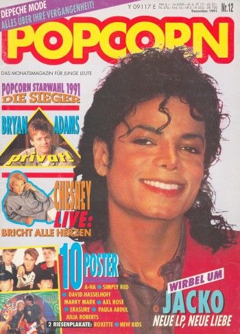 Michael Jackson, Popcorn Magazine December 1991 Cover Photo - Germany