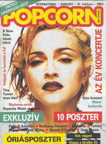 Madonna, Popcorn Magazine 1990 Cover Photo - Hungary