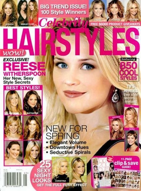 Reese Witherspoon, Celebrity Hairstyles Magazine May 2007 Cover Photo