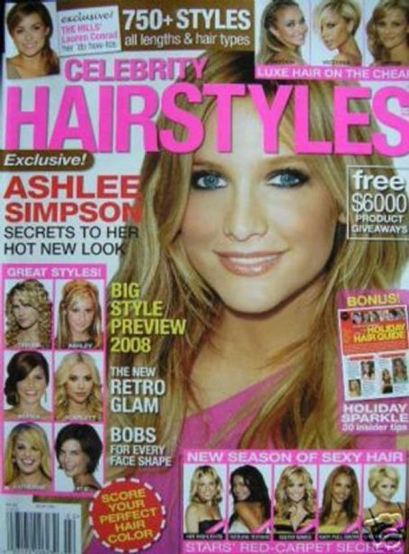 Ashlee Simpson, Celebrity Hairstyles Magazine February 2008 Cover Photo ...