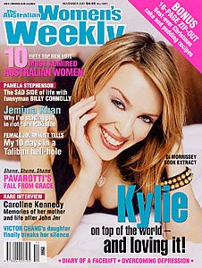 Kylie Minogue, Woman's Weekly Magazine November 2001 Cover Photo ...