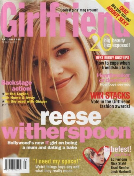 Reese Witherspoon Girlfriend Magazine August 1999 Cover Photo New Zealand