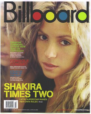 Shakira, Billboard Magazine 28 May 2005 Cover Photo - United States