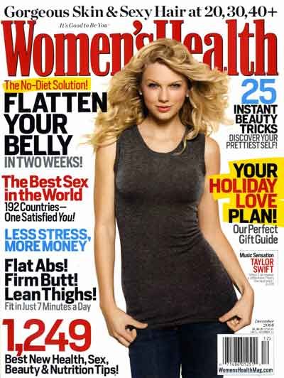 Taylor Swift, Women's Health Magazine December 2008 Cover Photo ...