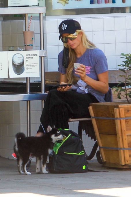 Paris Hilton – With her puppy out in Hollywood