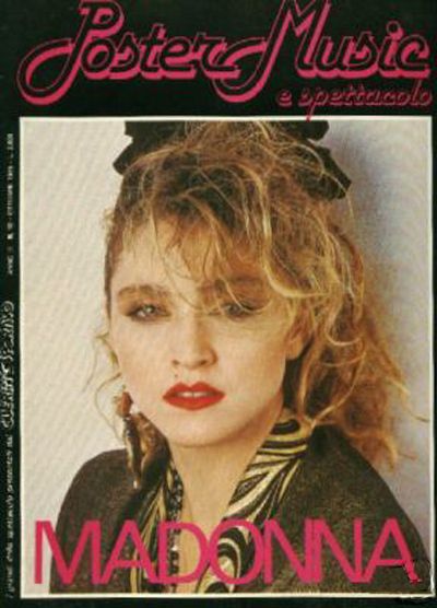 Madonna, Poster Music Magazine September 1985 Cover Photo - Italy