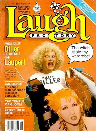 Cyndi Lauper, Laugh Factory Magazine September 1985 Cover Photo ...