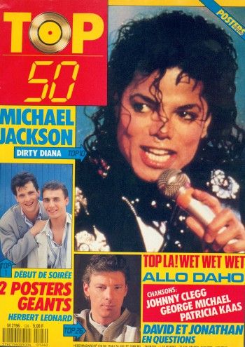 Michael Jackson, Top 50 Magazine 18 July 1988 Cover Photo - France