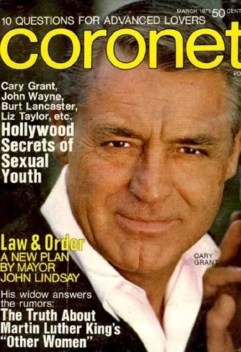 Cary Grant, Coronet Magazine March 1971 Cover Photo - United States