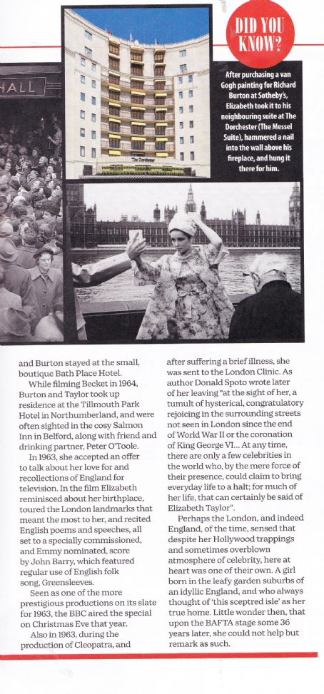 Elizabeth Taylor - Yours Retro Magazine Pictorial [United Kingdom] (May 2022)