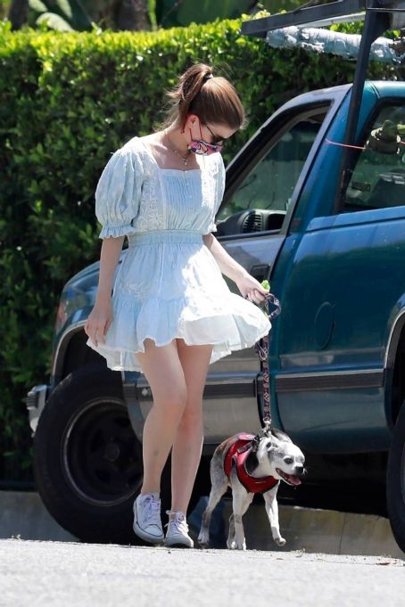 Kate Mara – Looks cute in white summer dress in Los Feliz