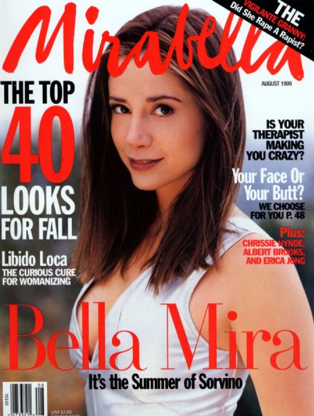 Mira Sorvino Mirabella Magazine August 1999 Cover Photo United States 0661