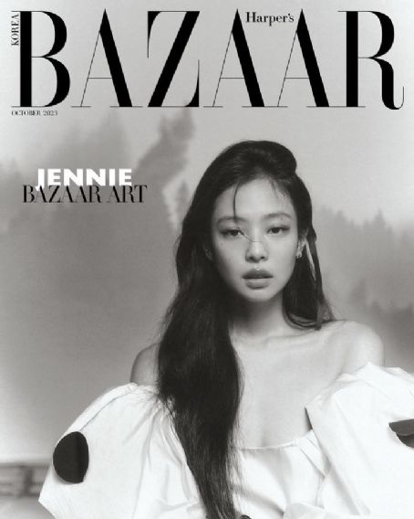 Jennie Kim, Harper's Bazaar Magazine October 2023 Cover Photo - South Korea