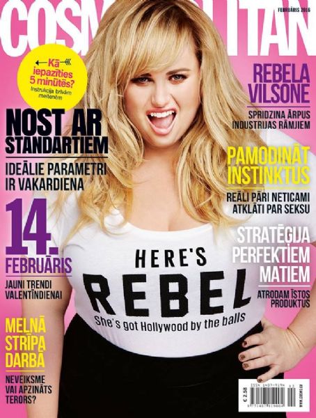 Rebel Wilson - Cosmopolitan Magazine Cover [Latvia] (February 2016)
