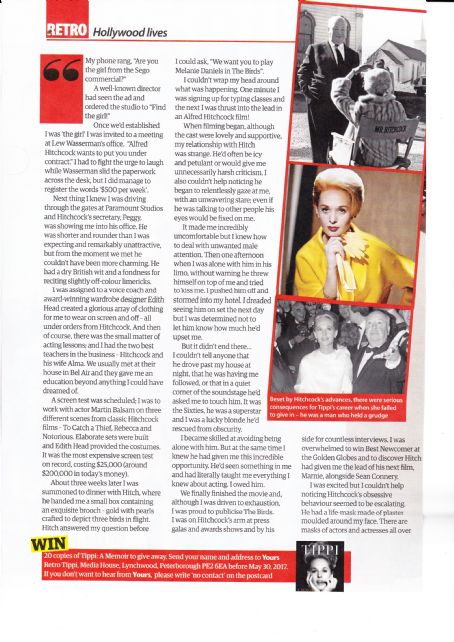 Tippi Hedren - Yours Retro Magazine Pictorial [United Kingdom] (30 March 2017)