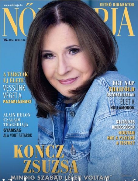 Zsuzsa Koncz, Nõk Lapja Magazine 10 April 2024 Cover Photo - Hungary