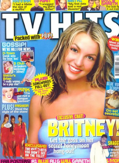 Britney Spears, TV Hits Magazine April 2002 Cover Photo - United Kingdom