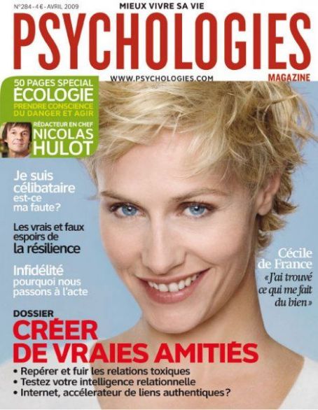 Cécile De France, Psychologies Magazine April 2009 Cover Photo - France