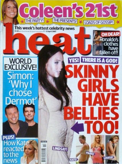 Lindsay Lohan - Heat Magazine Cover [United Kingdom] (7 April 2007)