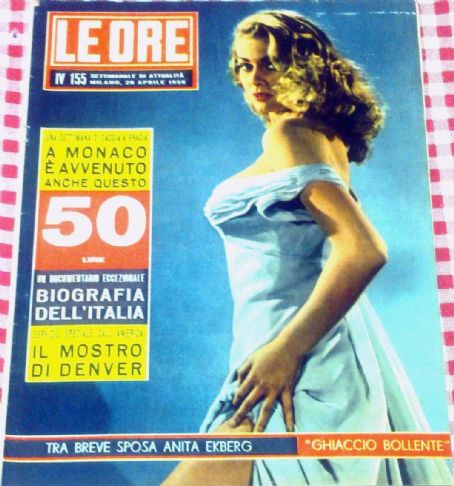 Anita Ekberg - Le Ore Magazine Cover [Italy] (April 1956)