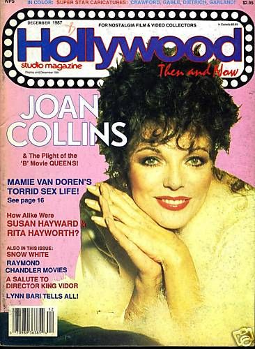 Joan Collins, Hollywood Studio Magazine Magazine December 1987 Cover ...