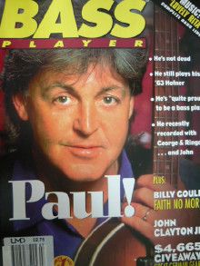 Paul Mccartney, Bass Player Magazine July 1995 Cover Photo - United States