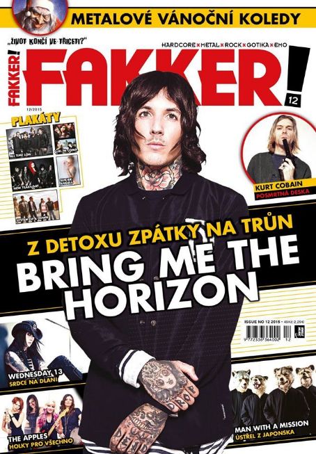 Oliver Sykes - Fakker! Magazine Cover [Czech Republic] (December 2015)
