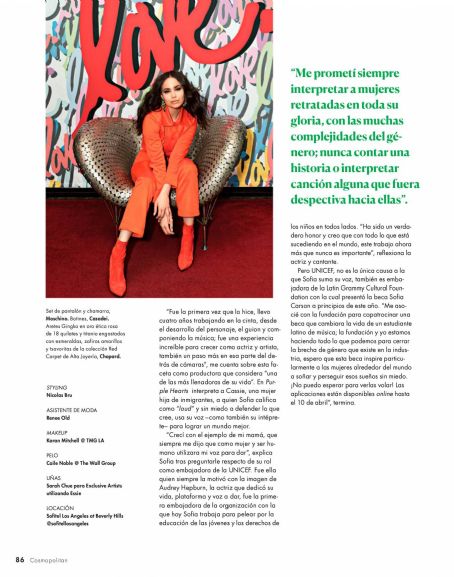 Sofia Carson - Cosmopolitan Magazine Pictorial [Mexico] (April 2022)