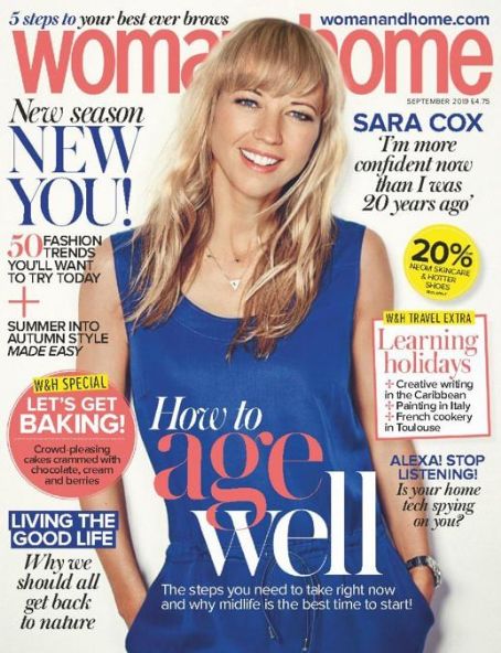 Sara Cox - Woman & Home Magazine Cover [United Kingdom] (September 2019)