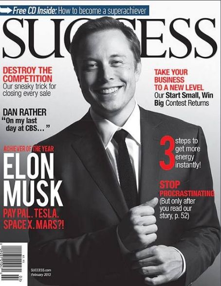 Elon Musk - Success Magazine Cover [United States] (February 2013)