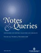 Notes and Queries