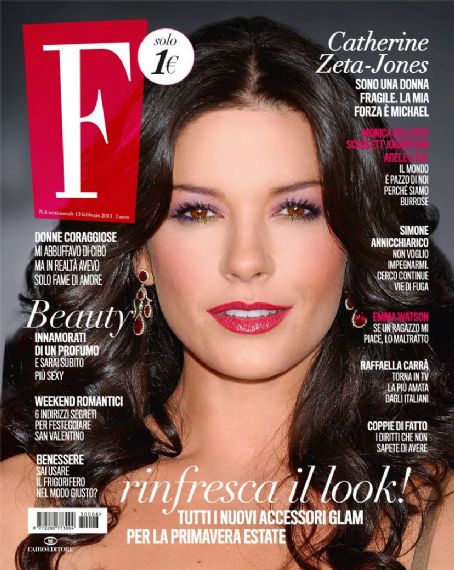 Catherine Zeta-Jones, F Magazine Magazine 13 February 2013 Cover Photo ...