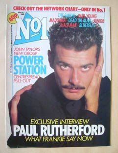 Paul Rutherford, No1 Magazine 02 March 1985 Cover Photo - United Kingdom