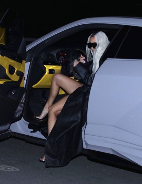 Kim Kardashian – Wearing rick owens shorts in Los Angeles