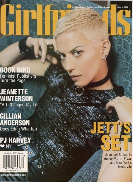 Joan Jett, Girlfriends Magazine March 2001 Cover Photo - United States