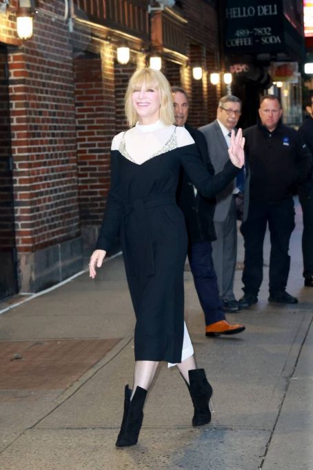 Cate Blanchett – Arrives at The Late Show with Stephen Colbert in New York