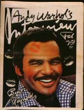 Burt Reynolds, Interview Magazine February 1976 Cover Photo - United States