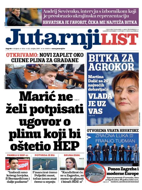 Martina Dalić, Bruna Esih, Jutarnji List Magazine 22 March 2017 Cover ...