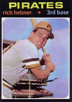 hebner richie 1971 topps baseball american pirates