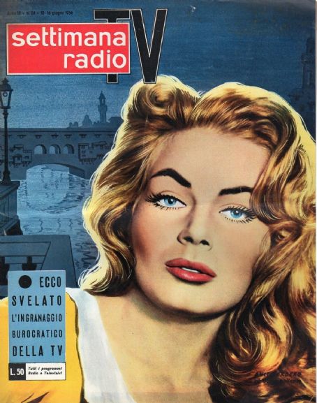 Anita Ekberg - Settimana Radio TV Magazine Cover [Italy] (10 June 1956)
