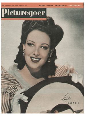 Linda Darnell, Picturegoer Magazine August 1944 Cover Photo - United ...