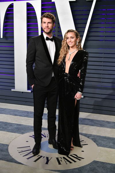 Liam Hemsworth and Miley Cyrus: 2019 Vanity Fair Oscar Party Hosted By Radhika Jones - Arrivals