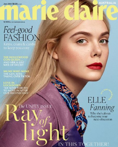 Elle Fanning, Marie Claire Magazine June 2020 Cover Photo - Australia